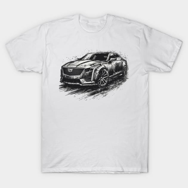 Cadillac CT6 T-Shirt by Vehicles-Art